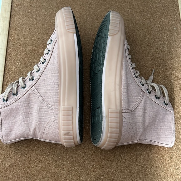 AllSaints Canvas High Top Sneakers Light Pink size 38 US 7 - Picture 9 of 16